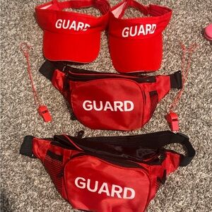 Lifeguard Visor and Fanny Pack Set